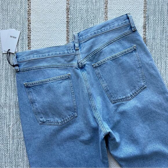 Agolde Criss Cross Dimension Blue Straight Leg High Rise Jeans Women’s Size 32 - Picture 7 of 10
